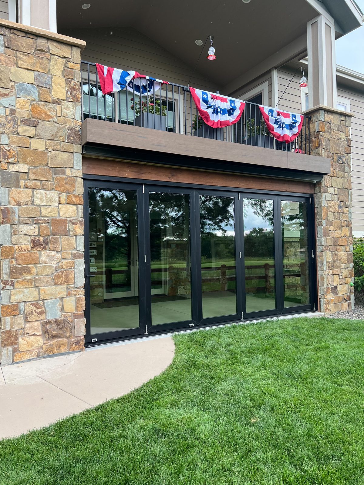 Black Win-Dor folding patio door closed